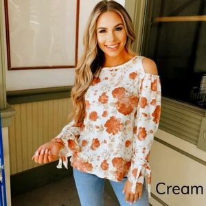 Floral cut out long sleeve